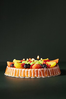 Fruit-Topped Cake Dessert-Shaped Wax Candle