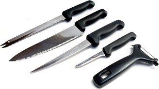 Kitchen + Home - 5 Piece Stainless Steel Starter Kitchen Knife Set