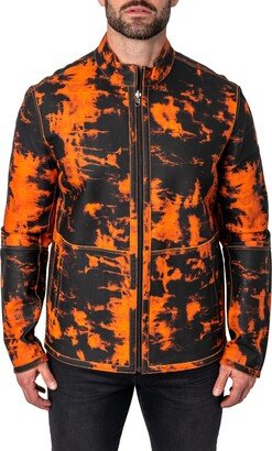 Lab Orange Reversible Leather Jacket