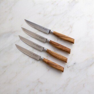 Oliva Elite 4 Piece Fine-Edge Steak Knife Set