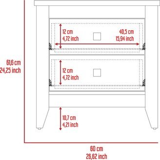 EPOWP 2-Drawer Nightstand