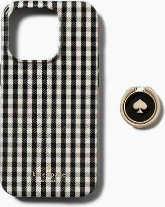 Jazzy Gingham Stability Ring Iphone 14 Pro Case