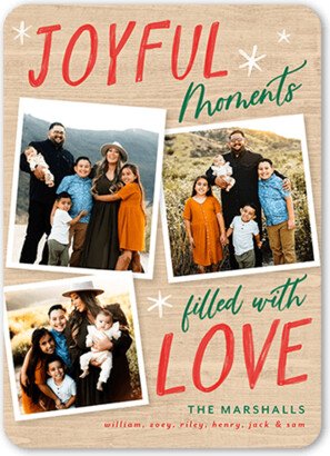 Holiday Cards: Moving Moments Holiday Card, Brown, 5X7, Holiday, Pearl Shimmer Cardstock, Rounded