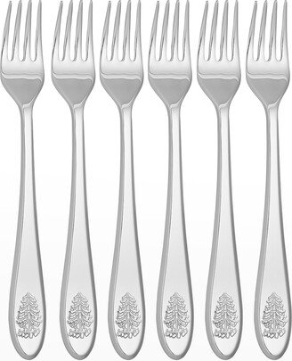 Christmas Tree Set of 6 Cocktail Forks