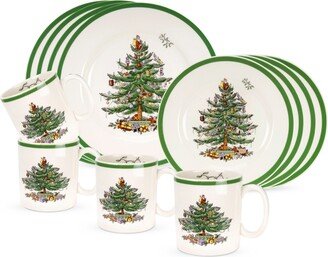 Christmas Tree 12-Pc. Dinnerware Set, Service for 4