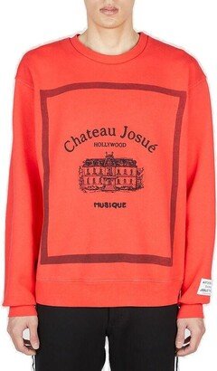 Musique Embroidered Motif Crewneck Sweatshirt