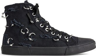 Paris High Top Sneakers With Piercings