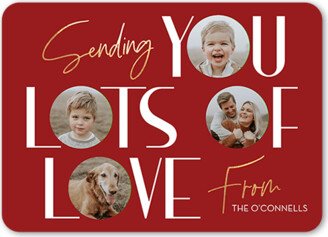Holiday Cards: Oh Oh Holiday Card, Red, 5X7, Holiday, Matte, Signature Smooth Cardstock, Rounded