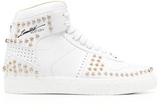 Stars leather high-top sneakers