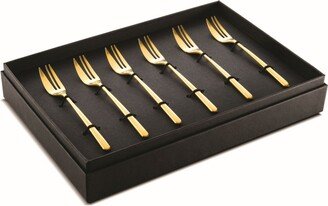 Linea Ice Oro Cake Fork Set, 6 Piece