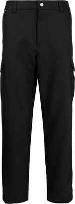 Mid-Rise Tapered-Leg Trousers-AQ