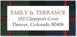 Address Labels: Plaid Fun Address Label, White, Address Label, Matte