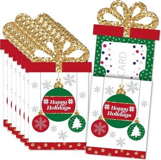 Big Dot Of Happiness Ornaments Christmas Party Money Gift Card Sleeves Nifty Gifty Card Holders 8 Ct