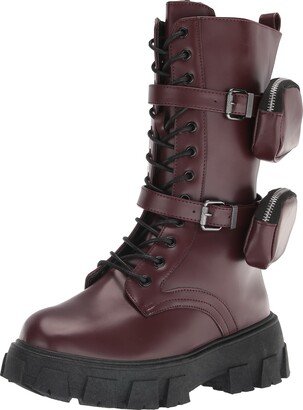 SANTY-80 Women's Lace Up Leather Military Combat Boot