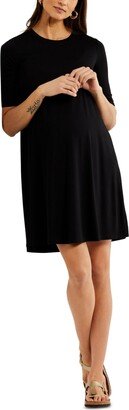 Short Sleeve Basic Casual A-Line Maternity Dress