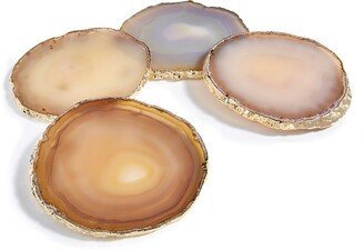 Agate & Gold Coasters, Set of 4