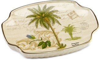 Colony Palm Tree Textured Ceramic Soap Dish