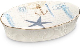 Antigua Starfish & Seashells Ceramic Soap Dish