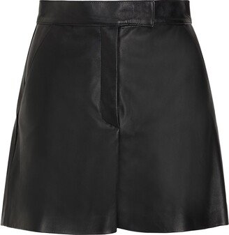 Leather High Waist Bermuda Short Shorts & Bermuda Shorts Black