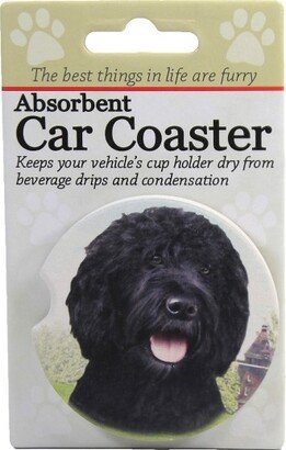 E&S Pet Car Coaster 2.5 Black Labradoodle Coaster Absorbant E & S Pet - Coasters