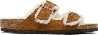 Tan Regular Arizona Shearling Sandals