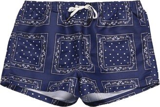 Graphic-Print Swim Shorts-AS