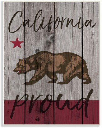 California Proud Typography Wall Plaque Art, 10 x 15