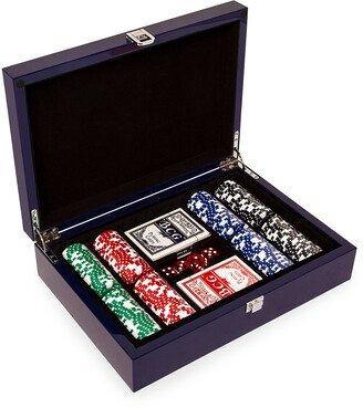 Brouk and Co 200-Chip High-Gloss Wood %26 Velvet Poker Set