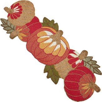 Saro Lifestyle Table Runner With Beaded Pumpkins, 13