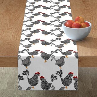 Table Runners: Chick, Chick, Chickens - Neutral Table Runner, 72X16, White