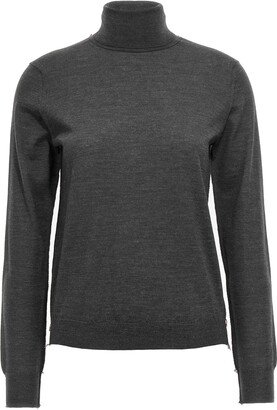 'stitching' Wool Turtleneck Sweater