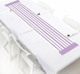 Big Dot Of Happiness Purple Stripes - Petite Simple Party Paper Table Runner - 12 x 60 inches