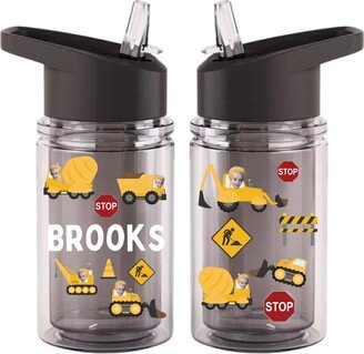 Personalized Kids Water Bottle, 10Oz Construction, Excavator, Tractor, Stop Sign, Drinkware, Truck