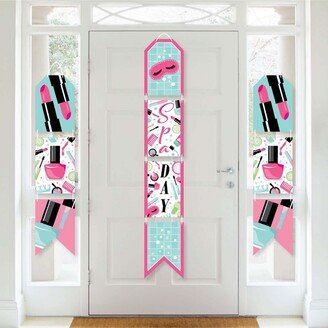 Big Dot Of Happiness Spa Day - Hanging Vertical Paper Door Banners - Girls Makeup Indoor Door Decor