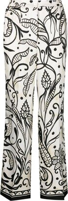 FOR RESTLESS SLEEPERS- Printed Silk Trousers