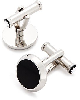 Meisterstuck Onyx Inlay Round Cufflinks