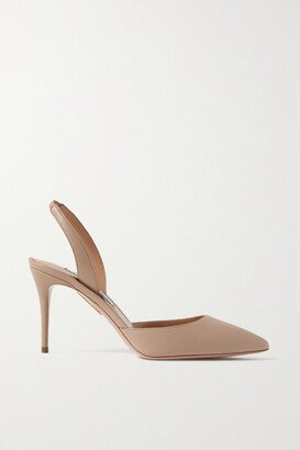 So Nude 85 Leather Slingback Pumps - Neutrals