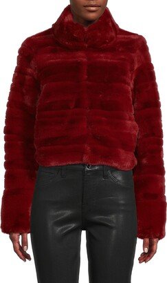 Faux Fur Cropped Jacket-AA