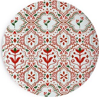 Salad Plates: Moroccan Christmas Salad Plate, Red