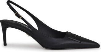 70mm Logo-embossed Slingback Pumps