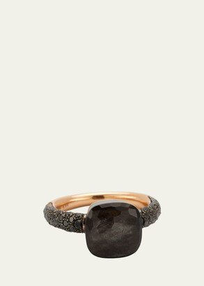 NUDO 18k Rose Gold/Titanium Obsidian & Black Diamond Ring