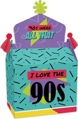 Big Dot of Happiness 90's Throwback - Treat Box Party Favors - 1990s Party Goodie Gable Boxes - Set of 12