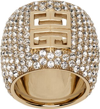 Gold Crystal 4G Ring