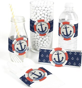 Big Dot Of Happiness Ahoy - Nautical - Baby Shower or Birthday Party Diy Wrapper Favors & Decor 15 Ct