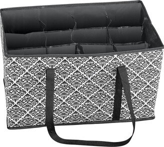 Collections Etc Foldable Shoe Organizer Tote - Holds 12 Pairs