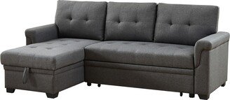 No Reversible Sleeper Sectional Sofa with Storage Chaise