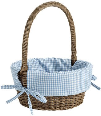 Wicker Basket Liner Blue Gingham