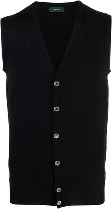 V-neck buttoned gilet