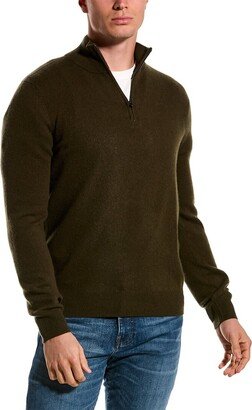 Cashmere 1/4-Zip Mock Sweater-AA