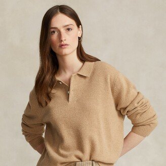 Cashmere Polo-Collar Sweater